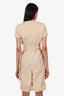 Max Mara Khaki Short Sleeved Belted Wrap Mini Dress Estimated Size S