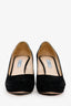 Prada Black Suede Platform Heels Size 38.5