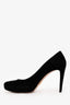 Prada Black Suede Platform Heels Size 38.5