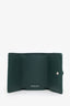 Balenciaga Green Leather Papier Mini Compact Wallet