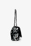 Pre-Loved Chanel™ 2008-09 Black/Silver Sequin Flap CC Logo Shoulder Bag