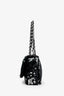 Pre-Loved Chanel™ 2008-09 Black/Silver Sequin Flap CC Logo Shoulder Bag