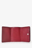 Balenciaga Bordeaux Leather Mini Tri Fold Neo Classic Leather City Wallet