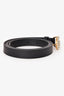 Gucci Black Leather Pearl GG Thin Marmont Belt Size 110/44