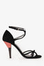 Prada Black Suede Pink/Grey Heels Size 39
