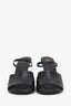 Fendi Black Leather F 'Fendi First' Mule Heels Size 38.5