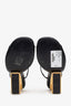 Fendi Black Leather F 'Fendi First' Mule Heels Size 38.5