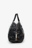 Prada Black Patent Leather Chevron Quilted Large Dome Tote Bag
