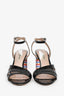 Miu Miu Black/Multicolour Patent Leather Mirror Encrusted Heels Size 37