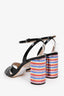 Miu Miu Black/Multicolour Patent Leather Mirror Encrusted Heels Size 37