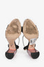 Miu Miu Black/Multicolour Patent Leather Mirror Encrusted Heels Size 37