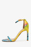 Stuart Weitzman Yellow/Multicolour Patent Leather Heels Size 7