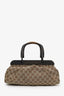 Gucci Beige GG Canvas Wooden Handle Satchel