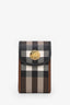Burberry Brown Elizabeth Check Phone Pouch Shoulder Bag