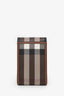 Burberry Brown Elizabeth Check Phone Pouch Shoulder Bag