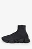 Balenciaga Blue Knit 'Speed 2.0' Lace Up Sneakers Size 45 Mens
