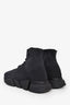 Balenciaga Blue Knit 'Speed 2.0' Lace Up Sneakers Size 45 Mens