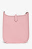 Hermès 2025 Rose Sakura Clemence Leather Evelyne TPM Crossbody