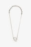 Christian Dior Rhodium Metal 'Dior' Necklace