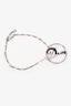 Christian Dior Rhodium Metal Logo Bracelet