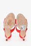 Manolo Blahnik Orange Suede 'Gable 70' Buckle Sandal Heels Size 37.5