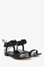 Pre-Loved Chanel™ Black Camellia Detail Jelly Sandals Size 36