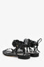 Pre-Loved Chanel™ Black Camellia Detail Jelly Sandals Size 36