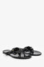 Pre-Loved Chanel™ Black Leather Camellia Ankle Strap Sandals Size 39