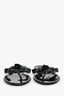 Pre-Loved Chanel™ Black Leather Camellia Ankle Strap Sandals Size 39