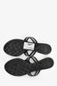 Pre-Loved Chanel™ Black Leather Camellia Ankle Strap Sandals Size 39