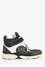 Pre-Loved Chanel™ Grey/White Strap High-Top Sneakers Size 37