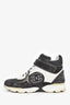 Pre-Loved Chanel™ Grey/White Strap High-Top Sneakers Size 37