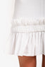 See By Chloe White Cotton Ruffle Mini Dress Size S