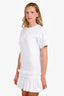 See By Chloe White Cotton Ruffle Mini Dress Size S