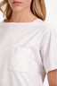 Hermès White Cotton Short Sleeve Embroidered Pocket T-Shirt Size 34