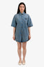 Prada 2021 Blue Denim Button-Up Playsuit Size 36