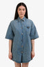 Prada 2021 Blue Denim Button-Up Playsuit Size 36