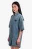 Prada 2021 Blue Denim Button-Up Playsuit Size 36