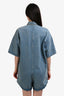 Prada 2021 Blue Denim Button-Up Playsuit Size 36