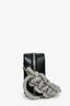 Kara Black Leather 'Cobra' Crossbody Bag With Crystal Embellished Strap