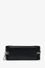 Kara Black Leather 'Cobra' Crossbody Bag With Crystal Embellished Strap