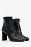 Prada Black Leather Ankle Boots Size 36