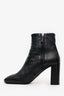 Prada Black Leather Ankle Boots Size 36