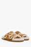 Fendi Brown Suede Shearling Sandals Size 36