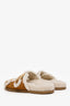Fendi Brown Suede Shearling Sandals Size 36