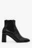 Saint Laurent Black Leather Ankle Boots Size 36