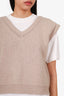 Ba&sh Beige Wool Knitted Vest Size M