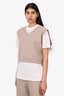 Ba&sh Beige Wool Knitted Vest Size M