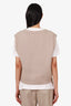 Ba&sh Beige Wool Knitted Vest Size M
