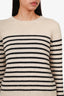 Khaite Beige/Black Cashmere Striped Sweater Size XS